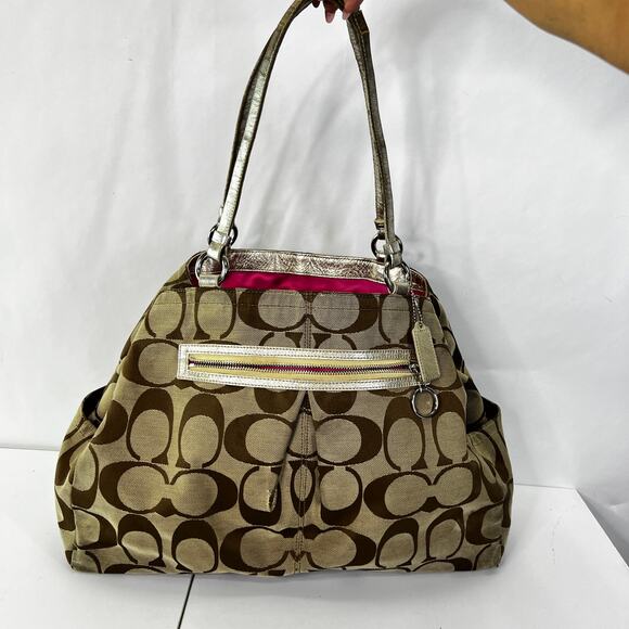Vintage Coach Tote Bag Pink Interior Monogram XL - Picture 1 of 16